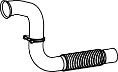 Exhaust Pipe w. Bellow for Mercedes DINEX 