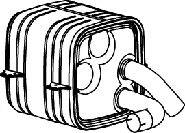 Silencer w. SCR for Mercedes DINEX 