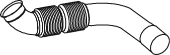 Exhaust Pipe w. Bellow for Mercedes DINEX 