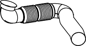 Exhaust Pipe w. Bellow for Mercedes DINEX 