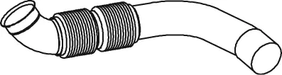 Exhaust Pipe w. Bellow for Mercedes DINEX 
