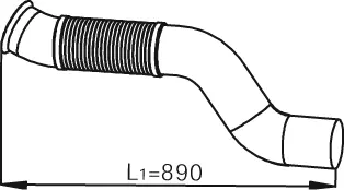 Pipe for Mercedes DINEX 