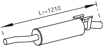 Silencer for Mercedes DINEX 