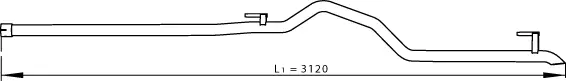 Exhaust Pipe, Rear MERCEDES 