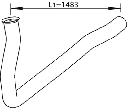 Exhaust Pipe, Right Front RENAULT 