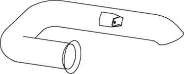 Exhaust Pipe, Right Rear RENAULT 