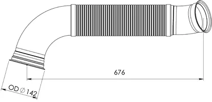 Exhaust Pipe, Front SCANIA 