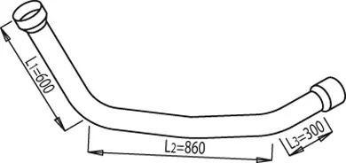 Exhaust Pipe, Front SCANIA 