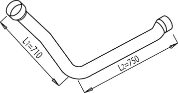Exhaust Pipe, Front SCANIA 