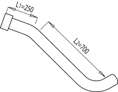 Exhaust Pipe, Front SCANIA 
