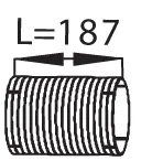 Flexirør L:170mm Scania Dinex