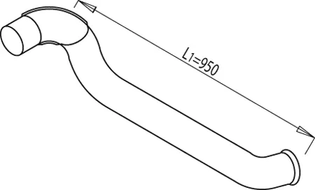 Exhaust Pipe, Rear SCANIA 