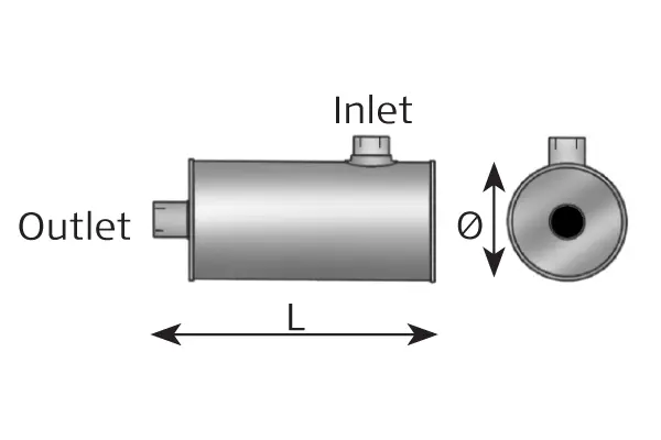 Middle-/End Silencer SEDDON ATKINSON 