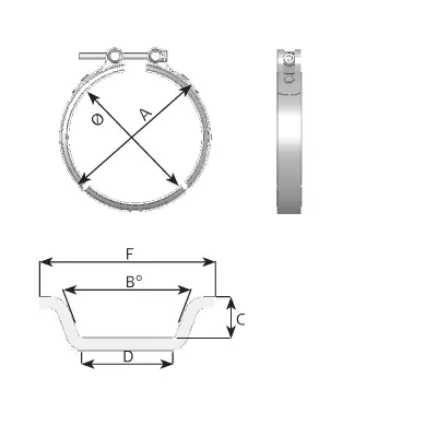 Clamp, exhaust system OPEL 