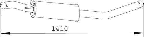 Middle Silencer VOLKSWAGEN 