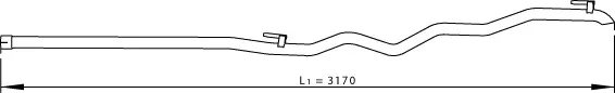 Exhaust Pipe, Rear MERCEDES 