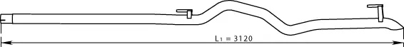 Exhaust Pipe, Rear MERCEDES 