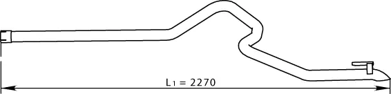 Exhaust Pipe, Rear MERCEDES 