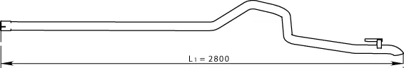 Exhaust Pipe, Rear MERCEDES 