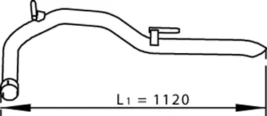 Exhaust Pipe, Rear MERCEDES 
