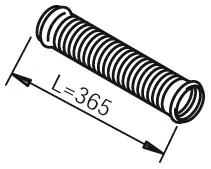 Corrugated Pipe, exhaust system VOLVO 