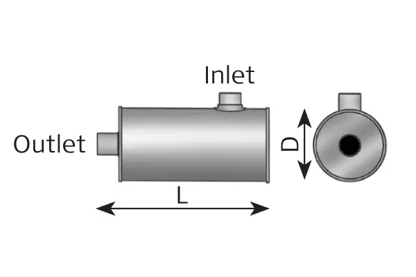 Middle Silencer, universal VOLVO 