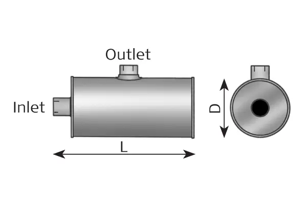 Middle Silencer, universal VOLVO 