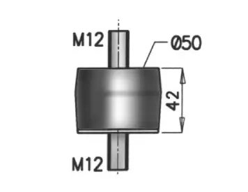 Rubber Strip, exhaust system UNIVERSAL 