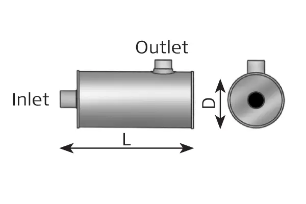 Middle Silencer, universal UNIVERSAL 