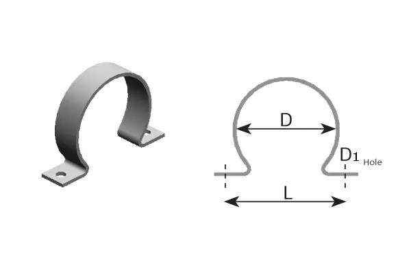 Holder, exhaust pipe UNIVERSAL 