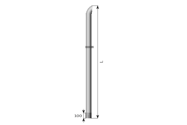 Exhaust Pipe, Rear UNIVERSAL 
