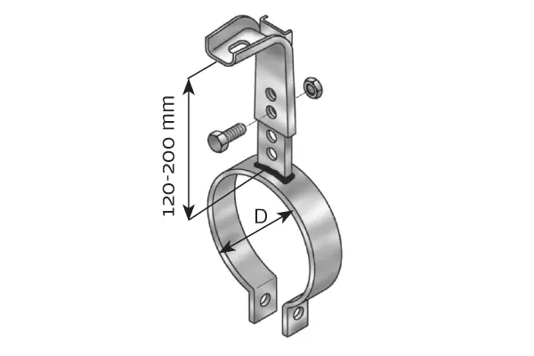 Holder, exhaust pipe UNIVERSAL 