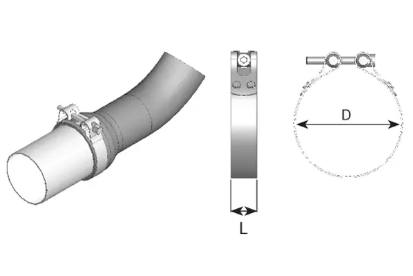 Clamp, exhaust system UNIVERSAL 