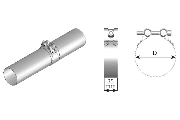 Clamp, exhaust system UNIVERSAL 