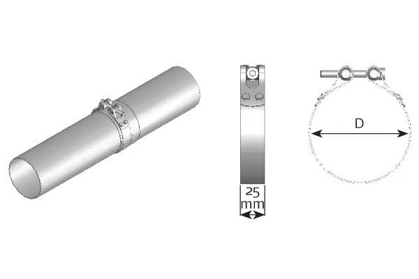 Clamp, exhaust system UNIVERSAL 