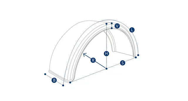 Skjerm 430x1300x1900 med hvit kant Domar 