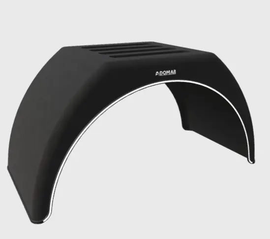 FLAT-TOP PLASTIC MUDGUARD WITH WHITE BOR 