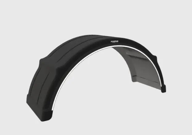PLASTIC FAST-FIT MUDGUARD WITH WHITE BOR 