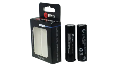 Box with 2 pcs. of Elwis 18650 battery Elwis
