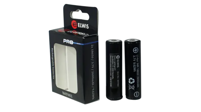 Box with 2 pcs. of Elwis 18650 battery Elwis 