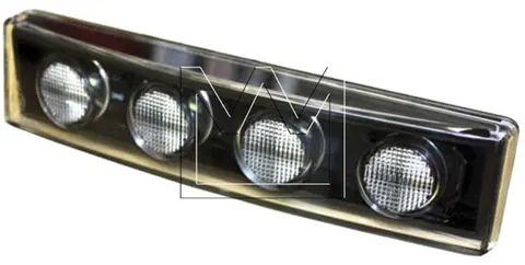 LED Lys 4-Dioder Hvit Solskjerm Scania back side connector, 24V, Monark