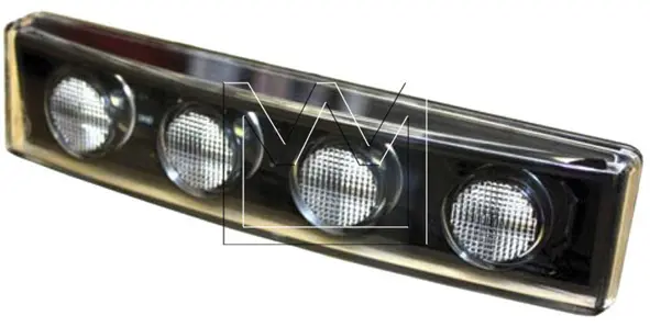 LED Lys 4-Dioder Hvit Solskjerm Scania back side connector, 24V, Monark 