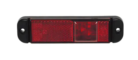 Markeringslys LED h/v rød 24V 1m kabel