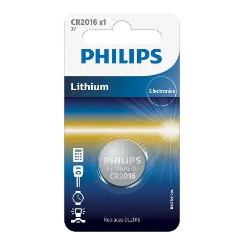 Batteri 3.0v Lithium CR2016 Philips 