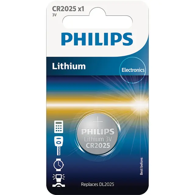 Batteri Lithium 3.0v CR2025 Philips 