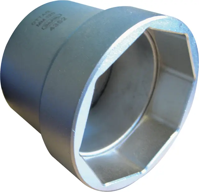 Akselmutterpipe 100mm 8 kant 