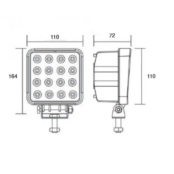 Arbeidslys LED 3500 Flood 1,5m Fabrilcar 