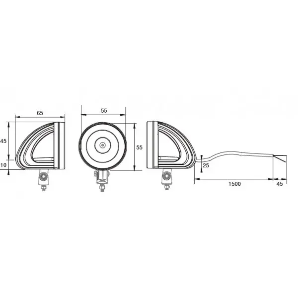 Arbeidslys LED small 800 Spot 0,35m Fabrilcar 