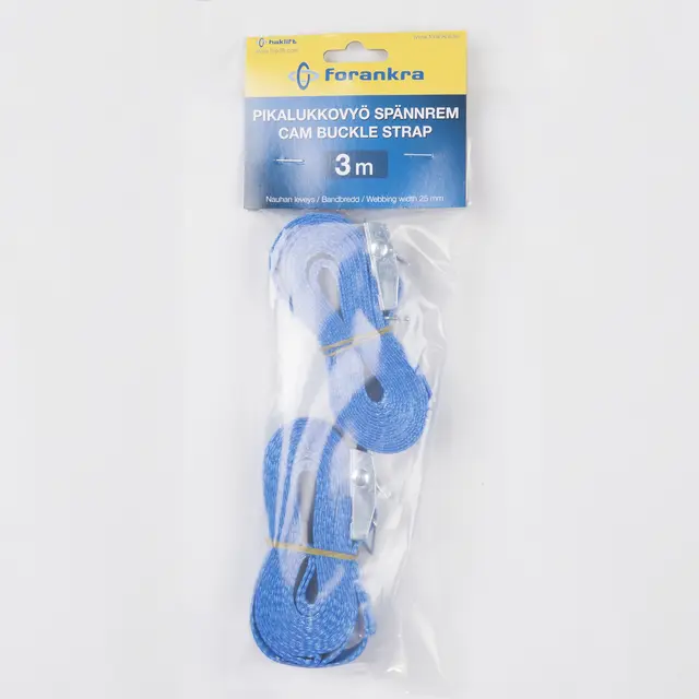 Hurtigsurring 25mm 3m  2 st / ÅF-pack Brudd: 250kg (rett trekk)  Farge: Blå  L 