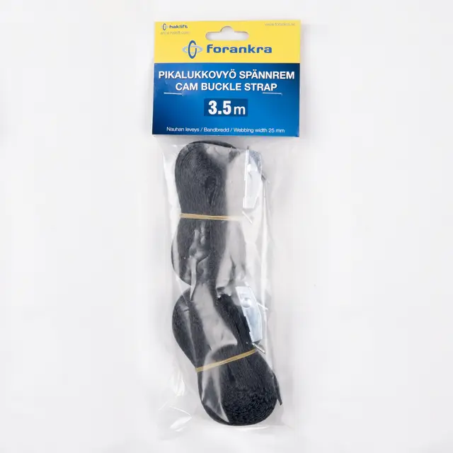Hurtigsurring 25mm 3,5m  2 st / ÅF-pack Brudd: 250kg (rett trekk) Farge: sort 